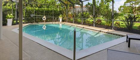 A heated pool