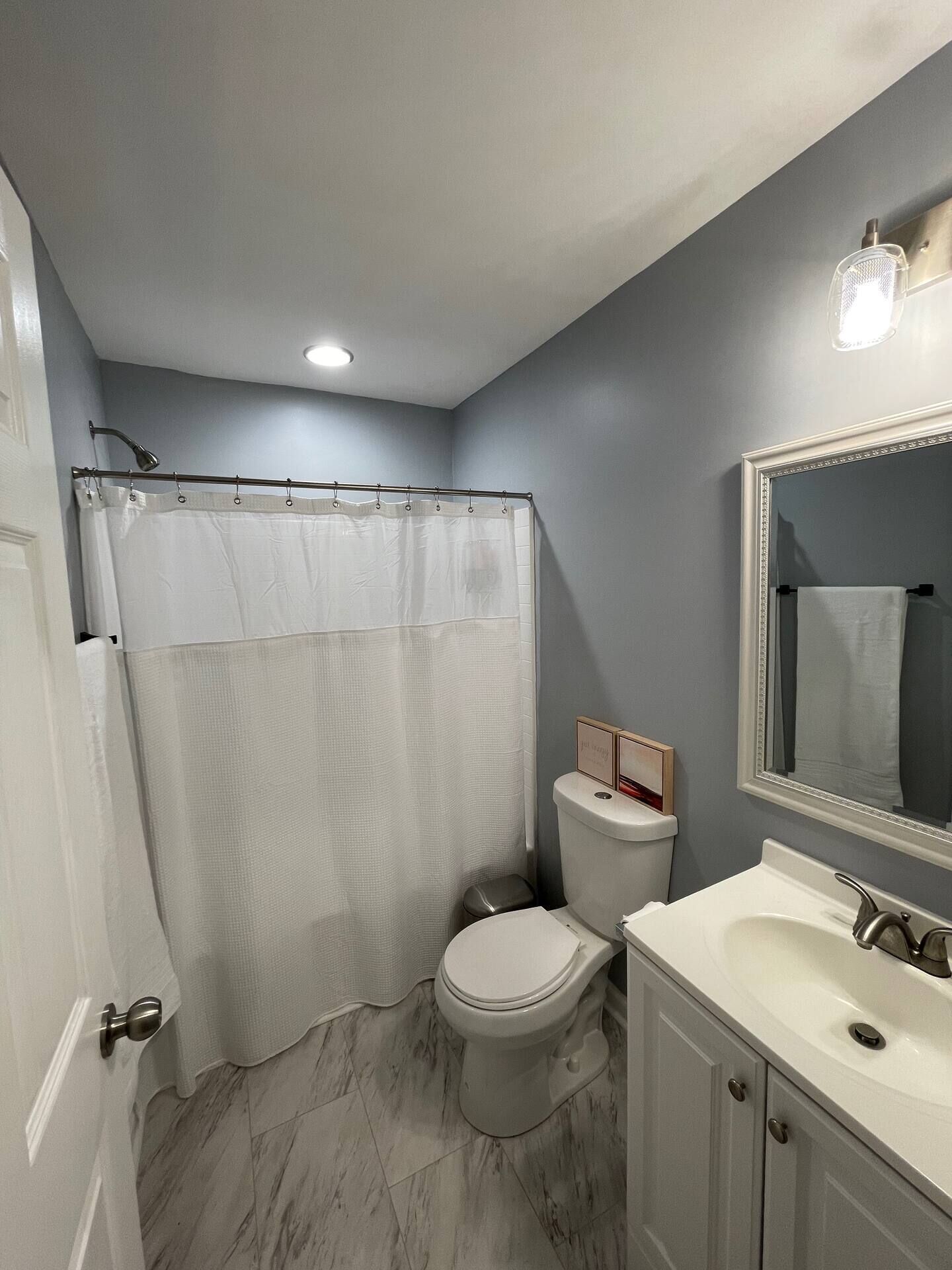 Hair dryer, towels