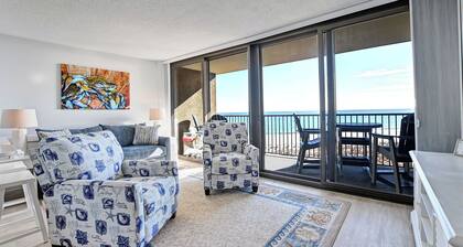 A Proper Beach Getaway with this 1 bedroom condo with Breathtaking views! Beach View! Can book with adjacent condo for larger group! Pool, Fitness Center, Private Beach, Tennis and Wifi available!