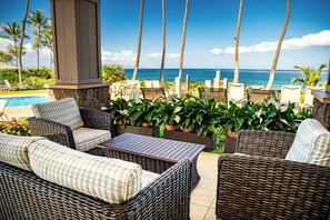 Terrace/patio - Wailea Ekahi Premier 1 Bd+2Ba Condominium 20G-1 min walk to Keawakapu Beach (Wailea)