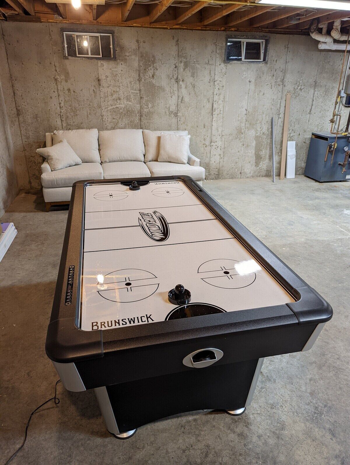 Ping Pong and Air Hockey in the basement