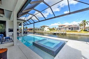 Pool - Luxury canal home w/ heated pool & spa! (Marco Island)