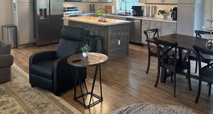 Whitefish home remodeled family friendly large yard hot tub privacy