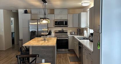 Whitefish home remodeled family friendly large yard hot tub privacy