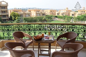 Luxury Suite, 1 Bedroom, Private Bathroom, Garden View | Terrace/patio - Grand Museum Pyramids Inn (Kirdasah)