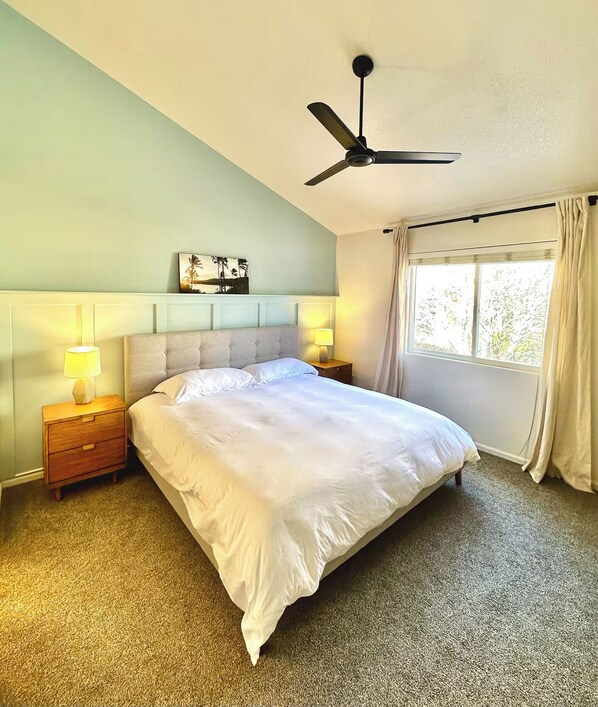 2 habitaciones, tabla de planchar con plancha, cuna de viaje y wifi