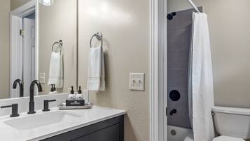 Hair dryer, towels