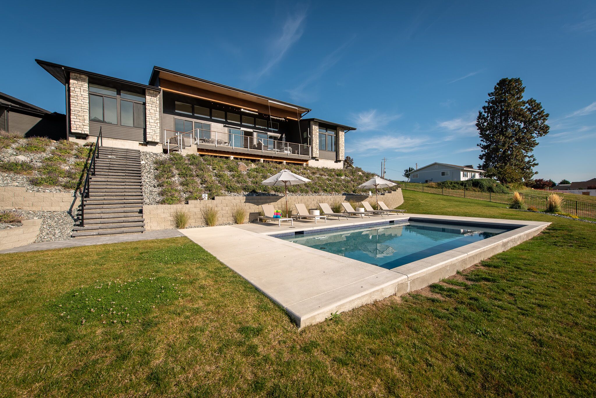 Private Pool | Stunning lake & mountain views | Modern, costal design