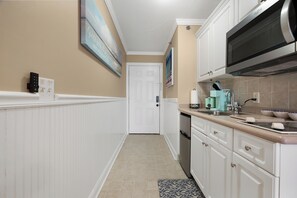 Microwave, stovetop, coffee/tea maker - "Hermits Hide-a-way" Salty air, a SEA view and a pool! (Carolina Beach)