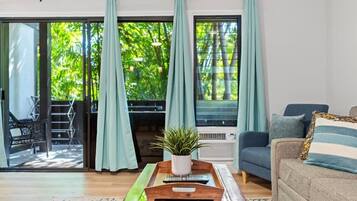 Télévision, livres, vidéothèque, chaîne hi-fi