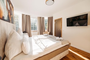 Deluxe-Doppelzimmer | Allergikerbettwaren, Schreibtisch, laptopgeeigneter Arbeitsplatz