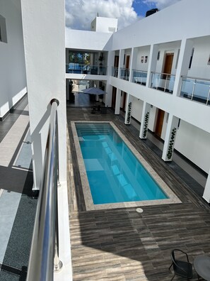 Inomhuspool och uppvärmd pool