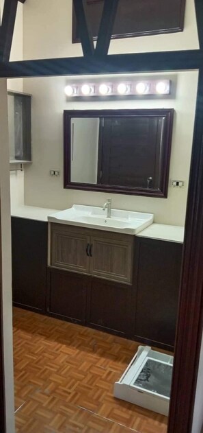 Combined shower/bathtub, bidet