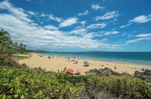 Beach nearby, sun-loungers