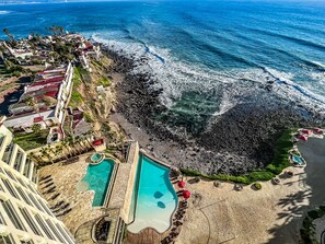 Indoor pool, outdoor pool