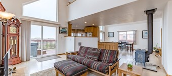 Exquisite home with spectacular views, deck, gas fireplace & game room