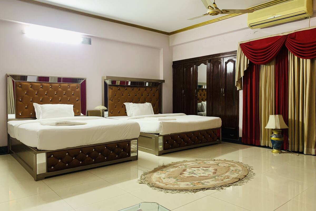 family quadruple room, 2 double beds | desk, laptop workspace, iron/ironing board, free wifi