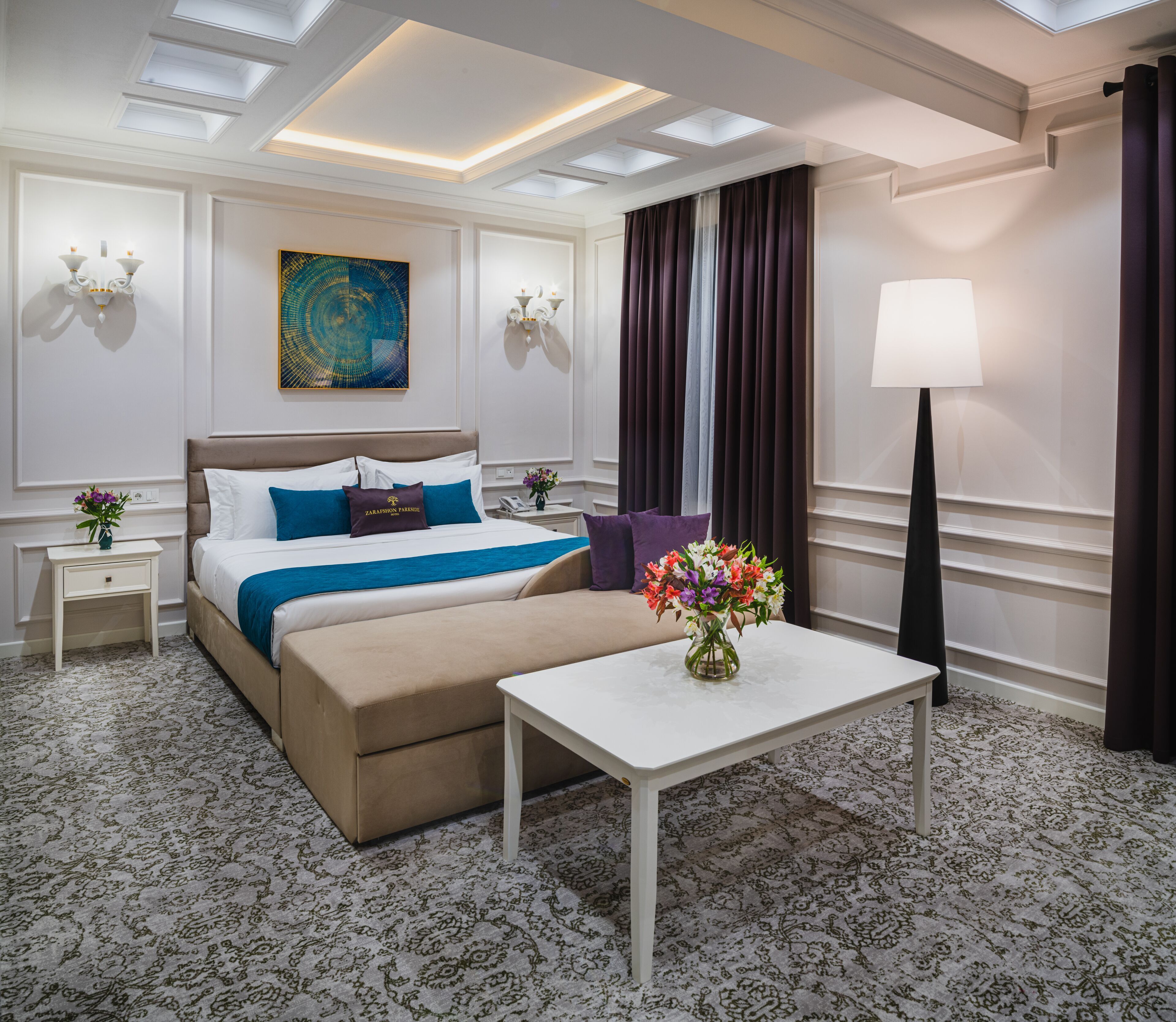 Premium bedding, down comforters, in-room safe, desk