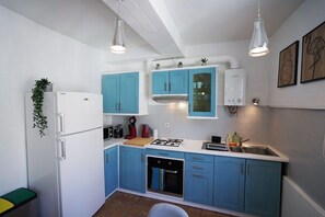 Fridge, microwave, oven, stovetop - Cosy apartment with terrace (Orléans)