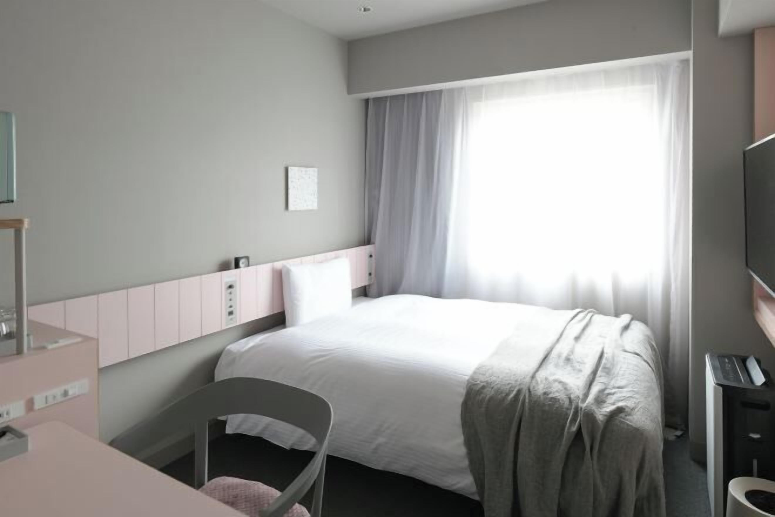 Down comforters, laptop workspace, blackout drapes, soundproofing