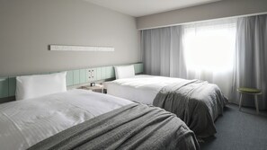 雙床房 | 羽絨被、筆電工作空間、遮光布/窗簾、隔音