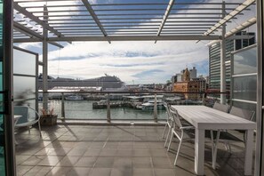 Luxury Apartment, 1 Queen Bed with Sofa bed, Balcony, Sea View | Terrace/patio
