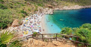 Beach nearby, sun-loungers