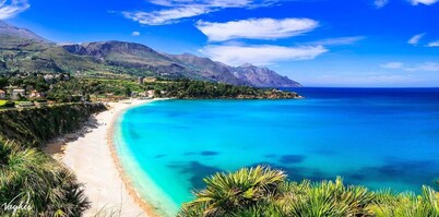 Villa Fenice Breathtaking Panoramic View in Scopello Sicily up to 10 people Pool