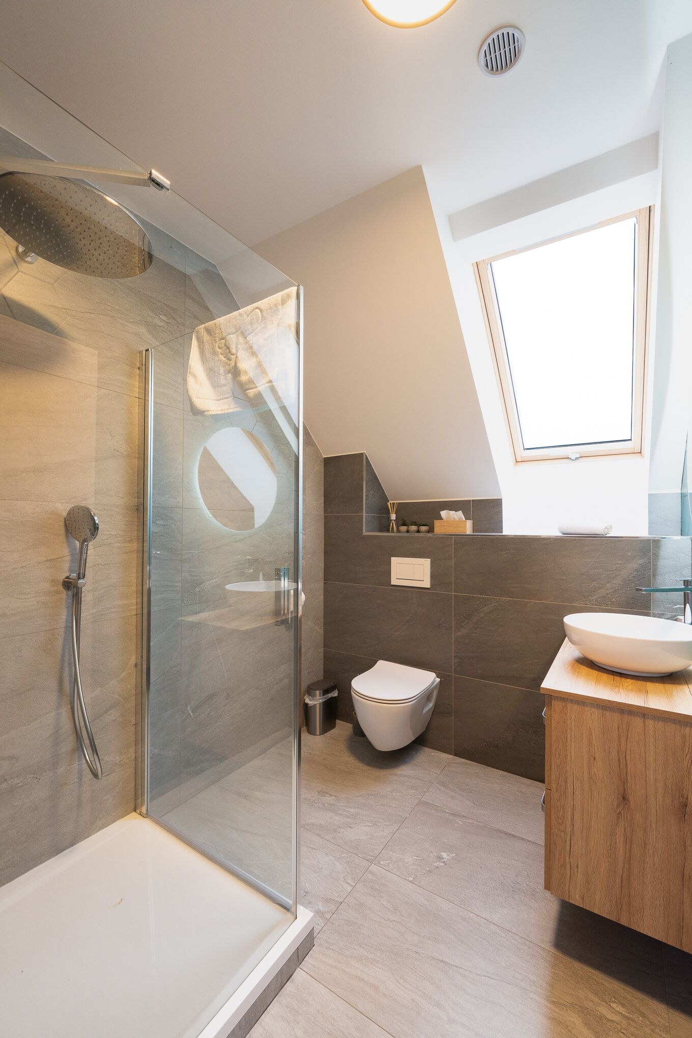 Shower, hair dryer