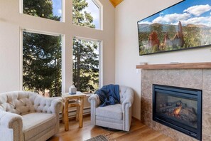 Smart TV, fireplace, printers