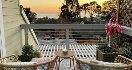 Oceanview Penthouse, Stylish, Walking to Beach