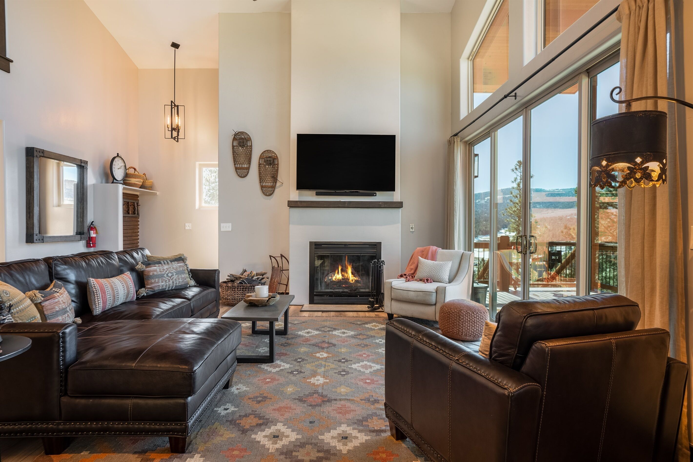 Warm up by the fire place or curl up with a book