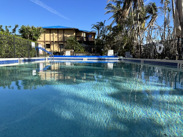 Outdoor pool, a heated pool