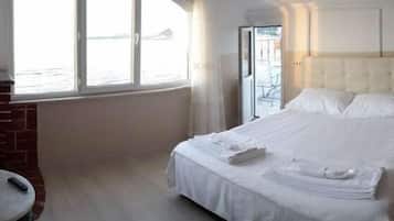 Premium bedding, minibar, desk, laptop workspace