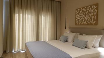 Familie appartement | Lakens van Egyptisch katoen, luxe beddengoed, pillowtop-bedden