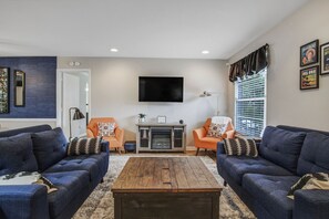 TV connectée, cheminée, services de streaming