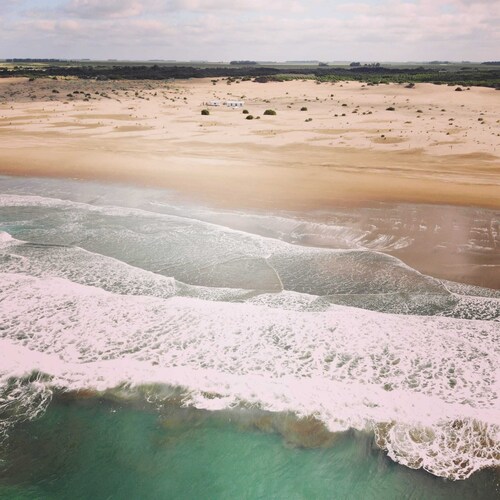 "La Luisa" house on the beach in front of the sea.