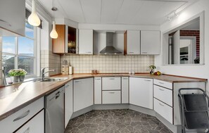 Een koelkast, een kookplaat, een vaatwasser