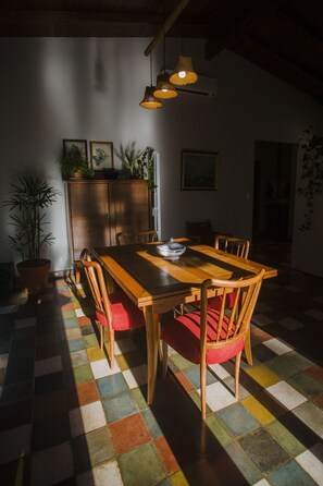 Dining - House on the farm, with private stream. (OBERA)