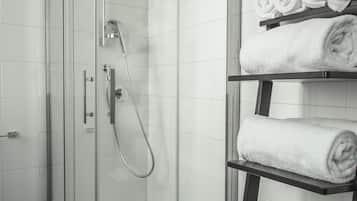 Free toiletries, hair dryer, bidet, towels