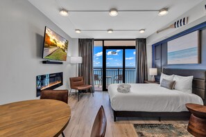 Signature Condo, 1 Bedroom, Balcony, Ocean View | Living room | 40-inch flat-screen TV with cable channels, TV, Netflix