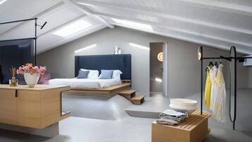 Grand Studio Suite | Premium bedding, memory foam beds, in-room safe, individually furnished
