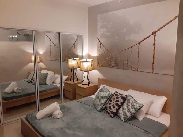 3 bedrooms, iron/ironing board, travel crib, WiFi