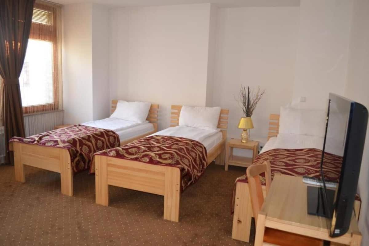 Classic Triple Room, Terrace | 1 bedroom, desk, laptop workspace, blackout drapes