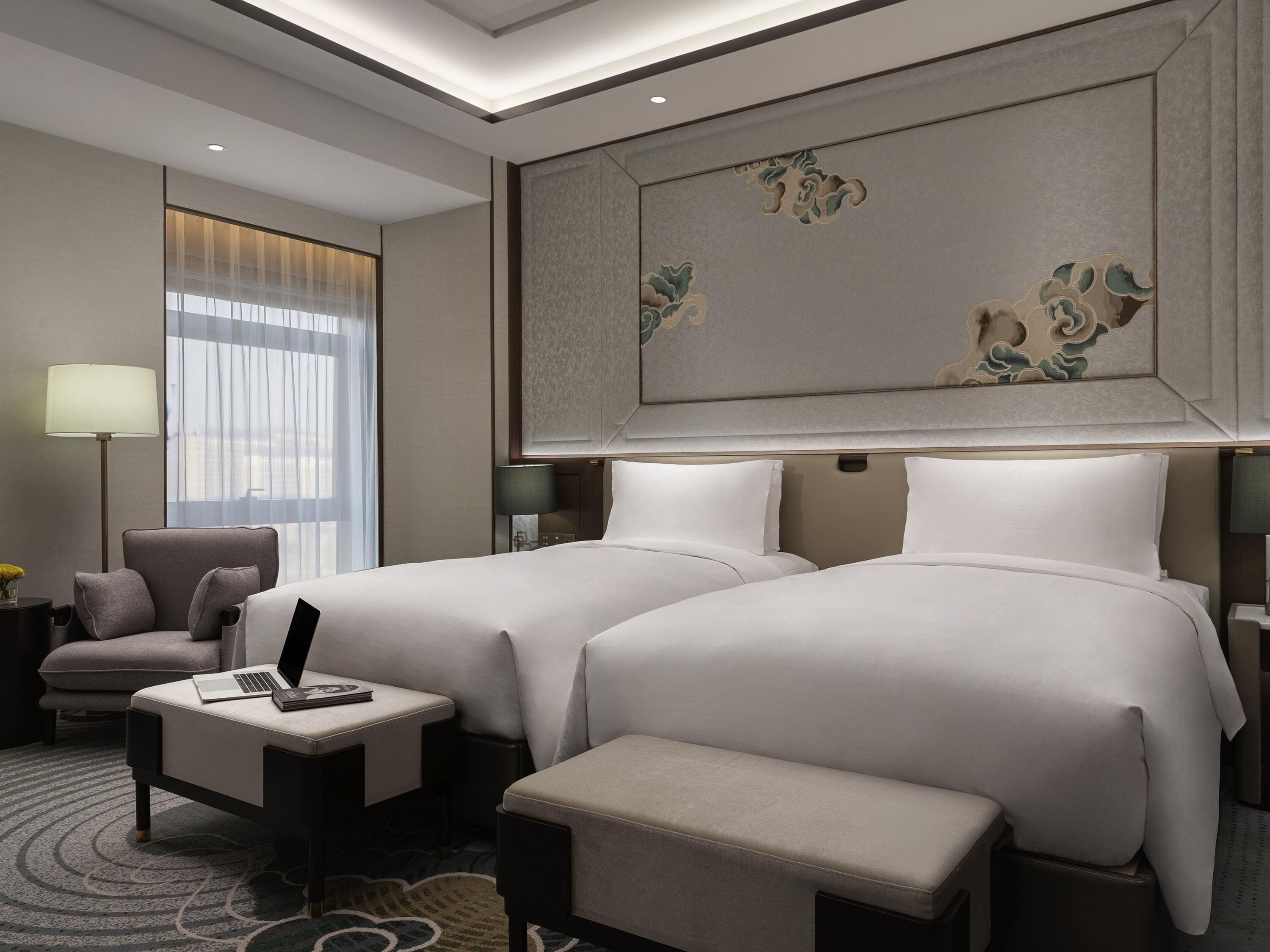 Luxury Room, 2 Twin Beds (Club Millésime Access) | Premium bedding, down comforters, Select Comfort beds, minibar