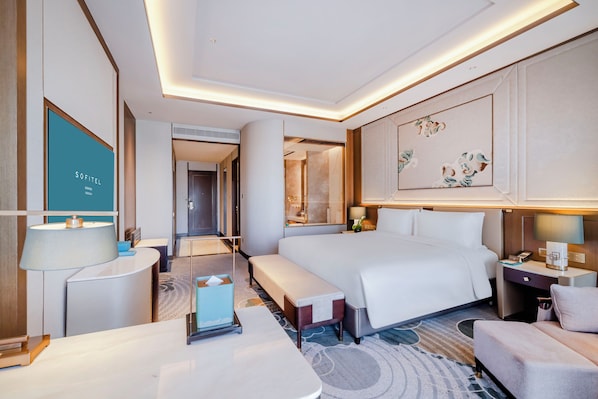 Luxury Room, 1 King Bed (Club Millésime Access) | Premium bedding, down comforters, Select Comfort beds, minibar