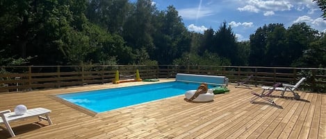 Una piscina riscaldata