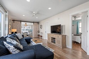 TV, fireplace, video games