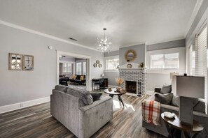 Smart TV, video games, foosball, books