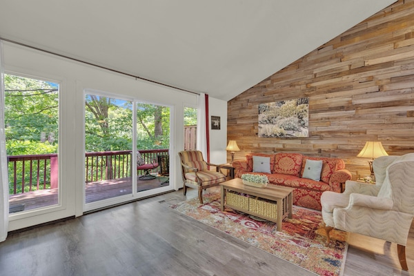 open living space. with huge windows